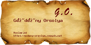 Gödény Orsolya névjegykártya